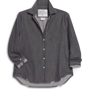 Frank & Eileen Eileen Shirt in Washed Black Denim Size Small